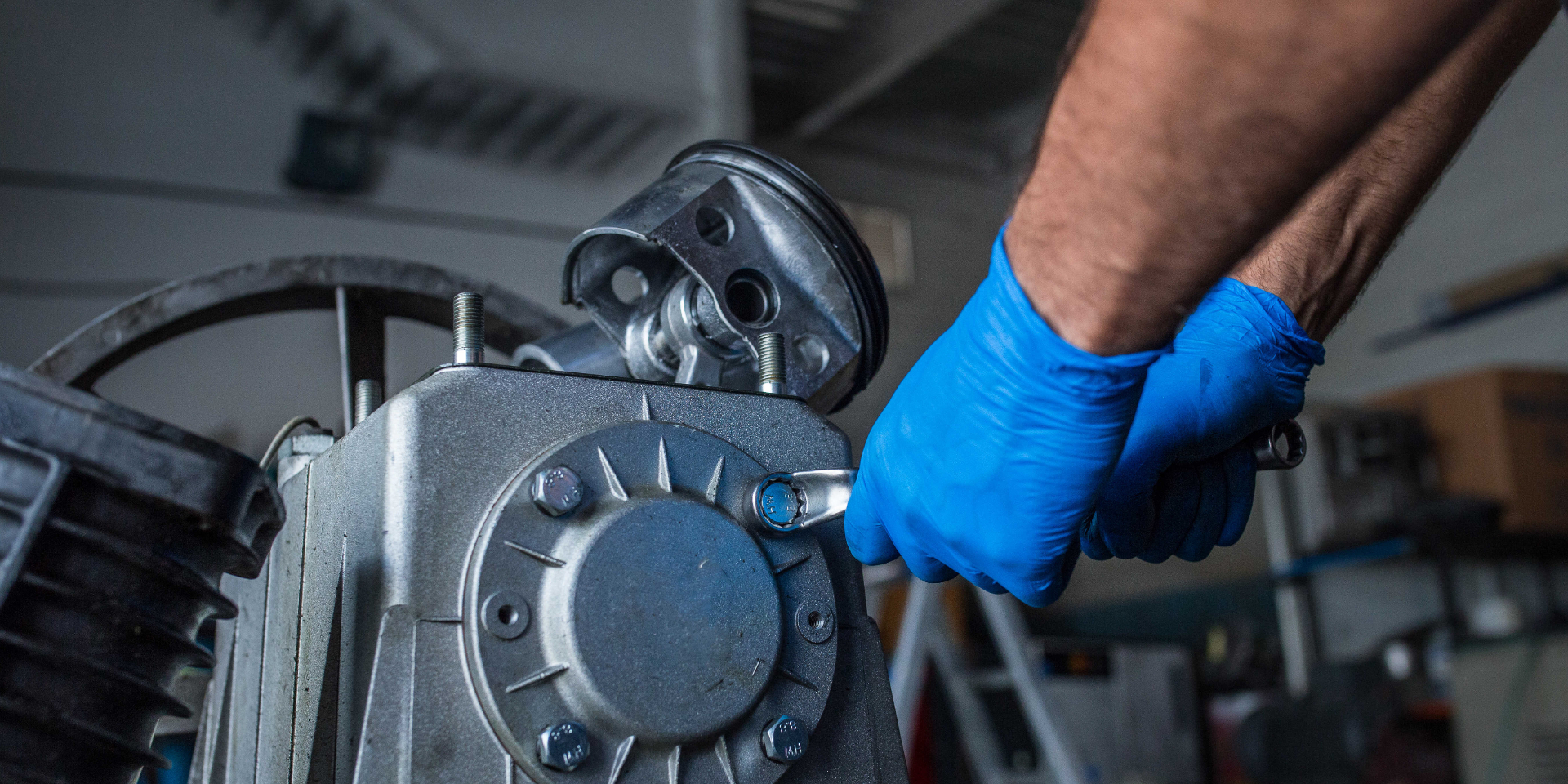 Lickety Split technician servicing HVAC equipment